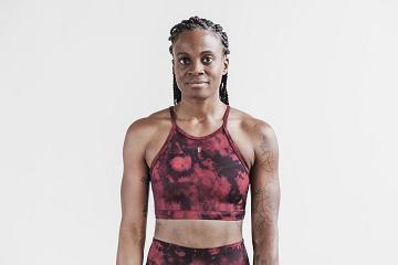 Women's Nobull Halter (TIE-DYE) Sports Bra Red | SG P3189J